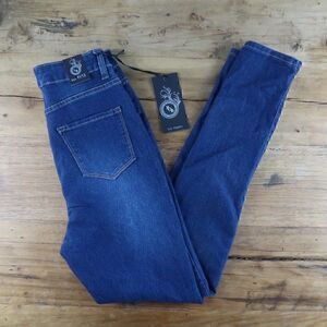 B.O.B SKINNY HIGH WAIST STRETCH DISTRESSED DARK WASH BLUE JEANS NWT